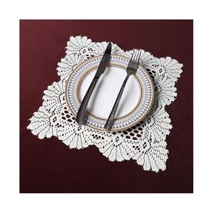 Lace Placemat Ins Vintage Crochet <b>Square</b> <b>Tablecloth</b> Coffee Table European Modern Minimalist Style Solid Color - Product Image 6