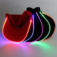 Casquette de baseball en coton personnalisée avec éclairage LED, lumineuse, scintillante, à fermeture snapback, pour soirée rave, festival, événement nocturne