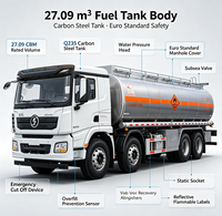 Camión Cisterna para Aceite y Agua QTD Delong 8X4, 27.09 CBM, 32 Toneladas de Peso Bruto Vehicular, Conducción por la Izquierda, Estándar Europeo, Transporte de Líquidos Peligrosos