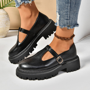 Spring New Thick-Soled Retro Single Shoes for Women, Large Size Suede British Style - Product Image 6