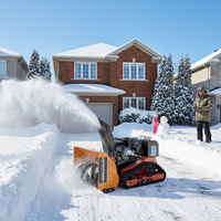 Souffleuse à neige sur chenilles télécommandée HD-60C, 7,5 CV, moteur Loncin, largeur de travail de 62 cm, souffleuse à neige à deux étages avec une portée de 10 m