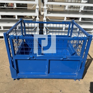 <strong>Hot</strong> <strong>Sale</strong> Heavy-duty Warehouse Stacking Folding Metal Wire Mesh Container <strong>Pallet</strong> Storage Cages - Product Image 2