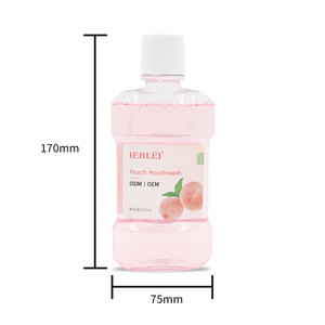 IERLEI OEM/ODM Vente en gros Personnalisée <span class=keywords><strong>Bain</strong></span> <span class=keywords><strong>de</strong></span> <span class=keywords><strong>bouche</strong></span> pour enfants à la pêche, sans alcool, pour une haleine fraîche et une hygiène buccale optimale - Product Image 2