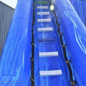 Uzun boylu su mavi kayma Crossslide Newleap Combo havuzu şişme slayt yetişkinler için