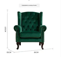 Chaise de canapé simple minimaliste italienne légère, chaise de loisirs de luxe à dossier haut et design tigre de style américain pour chambre à coucher ou hôtel