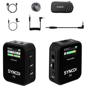 Système de microphone sans fil <span class=keywords><strong>SYNCO</strong></span> G2(A1) 2,4 GHz, microphone cravate, 1 émetteur + 1 récepteur pour l'enseignement en ligne/le streaming en direct/ - Product Image 6