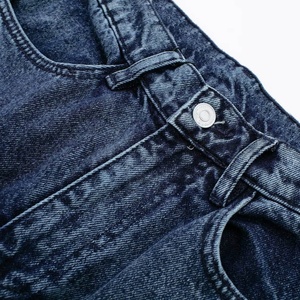 Pantalones Vaqueros Anchos de Estilo Americano para Hombre, Lavado a la Piedra, Multibolsillos, Cintura Media, Pierna Recta y Holgada, para Comercio Exterior - Product Image 5