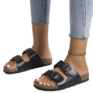 <span class=keywords><strong>Sandales</strong></span> pour femmes à semelle épaisse en caoutchouc, style vintage, doublure extérieure en PU, best-seller en gros, vente chaude directe usine - Product Image 6