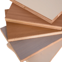 Contreplaqué mélaminé écologique 3-25 mm, grade E1, grain de bois, motifs de couleur unie pour la fabrication d'armoires