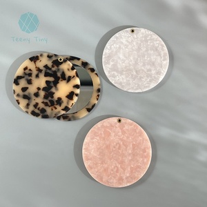 Teenytiny Gương Bỏ Túi Acetate Tròn Thiết Kế Mở Xoay Gương Trang Điểm Cầm Tay Làm Đẹp - Product Image 3