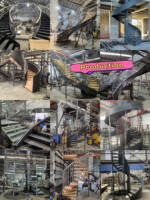 Escalier en colimaçon DF, escalier en colimaçon d'intérieur élégant, kits de garde-corps en verre pour escalier en colimaçon / escaliers en colimaçon d'extérieur