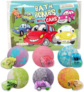 Bombes de bain effervescentes personnalisées à marque privée, biologiques, avec jouets à l'intérieur, coffret cadeau pour enfants - Product Image 1