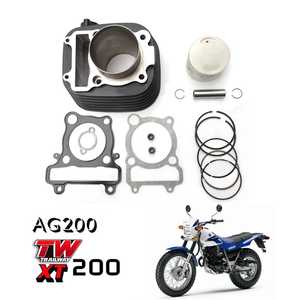 อะไหล่สำหรับ Yamaha XT AG TW 200 <span class=keywords><strong>XT200</strong></span> AG200 TW200 Bigfoot ชุดลูกสูบแหวนลูกสูบ ปลอกสูบ ปะเก็นฝาสูบ - Product Image 1