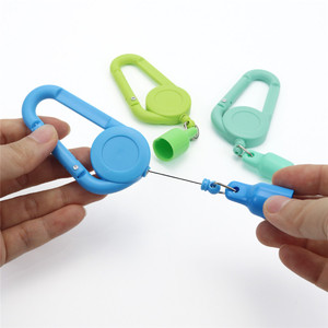 Portable Plastic Cigar Cutter Carabiner Clip Smoke Accessory Colorful Keychain for Outdoor Use - Product Image 2