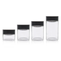 Vente en gros de pots de stockage en verre carrés vides de 1 à 4 oz avec couvercle à vis en plastique, logo personnalisé, récipient en verre pour épices, café en poudre, 200 ml, 400 ml