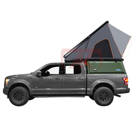 Abri de tente de toit de tente d'auvent latéral de voiture noir imperméable rétractable avec lumière