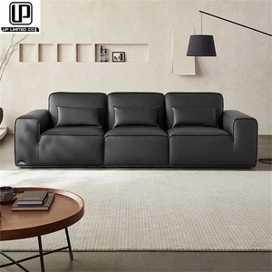 Sofás de Cuero de Alta Calidad con Aislamiento Térmico, Estilo Europeo, Minimalismo Italiano, Serie Personalizada, Muebles de Lujo para Mansiones Italianas - Product Image 1