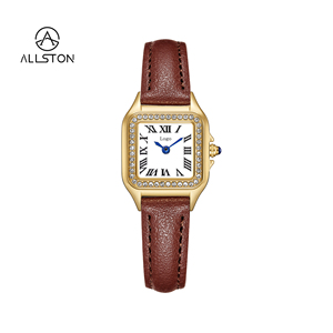 นาฬิกาข้อมือผู้หญิงแฟชั่นสปอร์ตหรูหราสไตล์วินเทจ ตัวเรือนโลหะผสม สายหนัง ดีไซน์เรียบง่าย หน้าปัดสี่เหลี่ยมเล็ก แบบอนาล็อก ราคาโรงงาน พร้อมส่งแบบดรอปชิปปิ้ง - Product Image 2