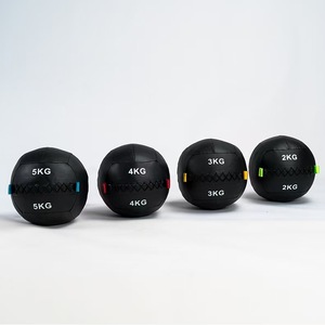 Ballon lesté en cuir souple à code couleur avec poignée, ballon de frappe robuste anti-éclatement pour la gym, le <span class=keywords><strong>CrossFit</strong></span> et l'entraînement du tronc - Product Image 3
