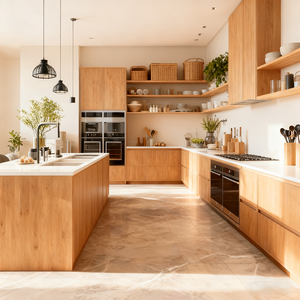 Îlot de cuisine mobile préfabriqué GODI Assemble Lowes, <span class=keywords><strong>table</strong></span> d'îlot, cuisine mobile, fournisseur de cuisine en chêne blanc - Product Image 3