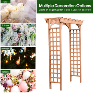 GreenGrow BAB1001 Arche <span class=keywords><strong>de</strong></span> mariage en bois massif <span class=keywords><strong>de</strong></span> sapin, écologique, à pression naturelle, pour toile <span class=keywords><strong>de</strong></span> fond, pont, pergola, tonnelle, arches, extérieur et jardin - Product Image 3