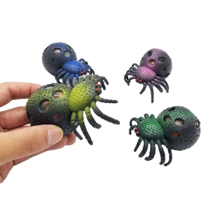 Balles anti-stress en maille d'araignée pour enfants, jouet anti-stress, squishies en bleu, vert, violet, unisexe, de 5 à 7 ans - Product Image 1