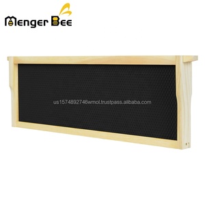New Beekeeping Beehive Wooden Frames with Black Plastic Medium Beeswax <b>Foundation</b> New Zealand Pine - Product Image 1