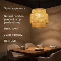 Lampe suspendue en rotin tressé à la main de style bohème, décoration de plafond en bambou Bofo pour restaurant, café