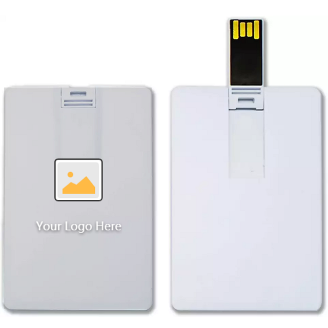 High Quality Promotional Slim Plastic USB 2.0 Credit Card Flash Drive 128MB-512MB Print Your Photo Wholesale