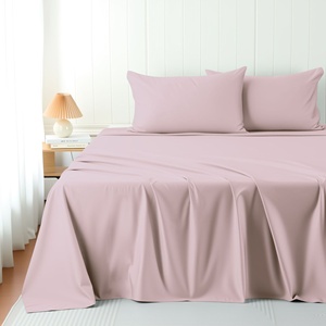 Ensemble <span class=keywords><strong>de</strong></span> quatre pièces en satin <span class=keywords><strong>de</strong></span> coton égyptien à longues fibres couleur unie des années 80 comprend une <span class=keywords><strong>housse</strong></span> <span class=keywords><strong>de</strong></span> <span class=keywords><strong>couette</strong></span> drap <span class=keywords><strong>de</strong></span> lit taie d'oreiller - Product Image 3