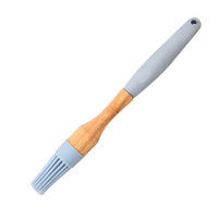 Ensemble de quatre pièces outils de cuisson Silicone brosse à huile séparée ménage cuisine crème confiture épandeur manche en bois grattoir à gâteau