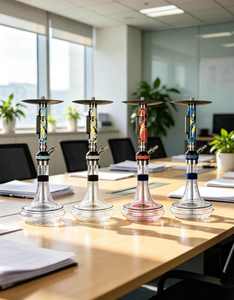 Set de Hookah Portátil, Base de Vidrio Ligera, Vástago de Metal, Hookah Eléctrica para Uso en Bares y Salones - Product Image 2