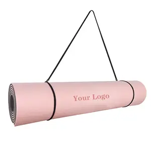 Free Sample TPE Yoga Mat Eco Friendly Custom Logo Printed Non Slip Fitness Mat Yoga Mats