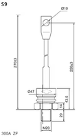 Oferta: Tiristor Triac Serie ZP, ZP300A, Diodo Rectificador, Carcasa de Cerámica Plana, Alta Corriente 2000mA, Montaje Enchufable, China
