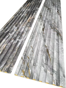 Bois Plastique PVC Feuille de marbre Cannelé Laminé Décoration Pierre <span class=keywords><strong>et</strong></span> Effet Marbre Revêtement Mural WPC Intérieur Panneau Mural Intérieur - Product Image 2