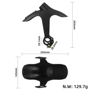 Garde-boue arrière d'origine MI6 avec support de plaque, protection anti-éclaboussures en plastique, accessoire de protection dédié pour trottinette électrique MI 6 - Product Image 2