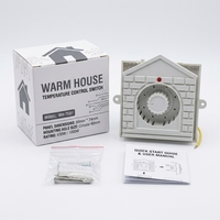 Interrupteur de contrôle de température pour armoire en forme de maison, thermostat, minuterie, 630W, 1000W, panneau 89mm x 74mm