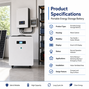 Sistema de Almacenamiento de Energía Portátil con Batería, IP65, Estación de Energía Portátil con Pantalla LCD para Generador Solar y Respaldo Doméstico - Product Image 6