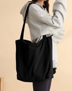 Bolsa de tela de algodón de pana ecológica de gran capacidad, bolsa de compras reutilizable de transferencia de calor con logotipo personalizado para mujer - Product Image 4