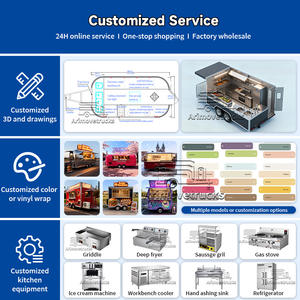 Remorque de restauration de rue vintage, camion de <span class=keywords><strong>kebab</strong></span> doner, camion de pizza, remorques de barbecue certifiées avec cuisine complète - Product Image 6