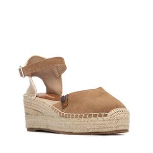 Sandalias de cuña con tacón de 6 cm para mujer Refresh, color camel, talla 41 - Product Image 2