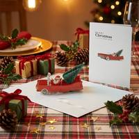 Cartes de vœux de Noël en papier 3D, impression personnalisée, vernis mat écologique, nouveau design, célébration pop culturelle