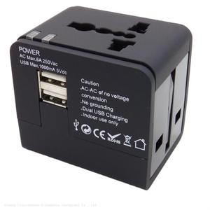 Venta caliente Multi Plugs One UK US <span class=keywords><strong>EU</strong></span> AUS Adaptador de viaje Enchufes eléctricos Adaptador de corriente para teléfono móvil Cargador de pared USB Envío de DHL - Product Image 1