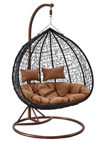 Chaise à bascule en rotin, balançoire de jardin, œuf suspendu en osier, pliable