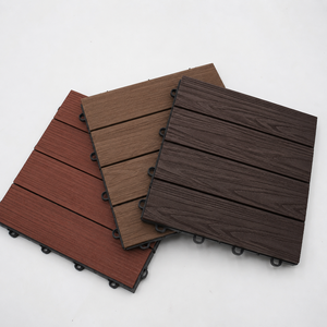 Dalles de sol WPC carrées modernes en relief 3D, texture réaliste, design emboîtable, imperméables, écologiques, pour extérieur, jardin, <span class=keywords><strong>parc</strong></span> - Product Image 1