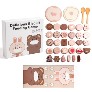 Juguete Educativo de Madera para Niños, Simulación de Hogar con Conejo y Oso, Juego de Alimentación con Galletas Deliciosas, para Niños y Niñas - Product Image 5