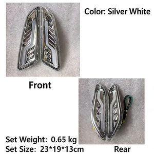 Luces Intermitentes Secuenciales <span class=keywords><strong>Level10</strong></span> para Vespa Sprint Primavera 50 125 150cc, LED Cromado Transparente, Delanteras y Traseras, 12V - Product Image 2