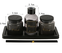 Bougie parfumée à la cire de soja et diffuseur de parfum de luxe, ensemble cadeau premium pour la décoration de la maison, hôtels parfumés