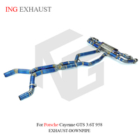 Soupape d'échappement en titane ING, silencieux, soupape à vide Catback pour Porsche Cayenne GTS 3.6T 958 avec échappement de voiture de haute qualité