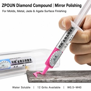 Pâte à polir super dure au zirconium diamanté pour le polissage de moules métalliques, verre, céramique et miroirs, en <span class=keywords><strong>seringue</strong></span>, W0.5 W40, plusieurs granulométries - Product Image 1